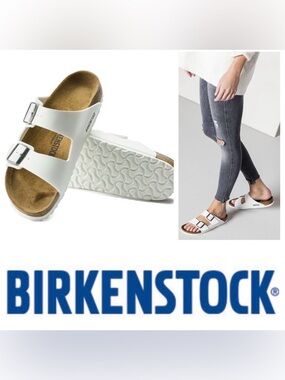 NWOB Birkenstock Arizona Birko-Flor Sandals in White